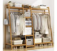 Armadio aperto in bamboo con scaffale Armadi a giorno 190CM