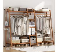 Armadio aperto in bamboo con scaffale Armadi a giorno 190CM