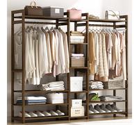 Armadio aperto in bamboo con scaffale Armadi a giorno 190CM