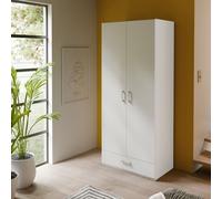 Armadio Arcadia 2 ante battenti e un cassetto colore bianco