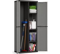 Armadio ARMADI Esterno Resina Portascope 4 ripiani 68x39x166 Grigio KIS Jolly