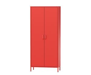 Armadio Armadietto Camera da Letto con Ripiani in Metallo 185 x 80 x 45 cm