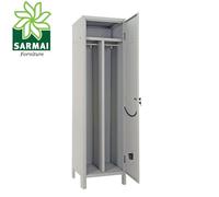 ARMADIO ARMADIETTO SPOGLIATOIO SPORCO PULITO 2 POSTI 50x50xH 179 METALLO GRIGIO
