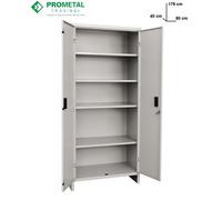 Armadio Armadietto Tuttopiani 4 Ripiani Mensole cm 80x40x179h in Metallo 2 Ante