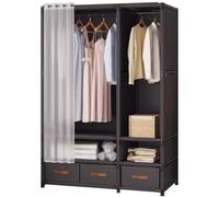 Armadio armadio telaio in ferro con cassetti - design salvaspazio autoportante per cappotti e stoccaggio