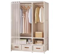 Armadio armadio telaio in ferro con cassetti - design salvaspazio autoportante per cappotti e stoccaggio