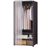 Armadio armadio telaio in ferro con cassetti - design salvaspazio autoportante per cappotti e stoccaggio