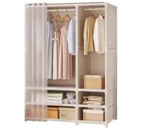 Armadio armadio telaio in ferro con cassetti - design salvaspazio autoportante per cappotti e stoccaggio