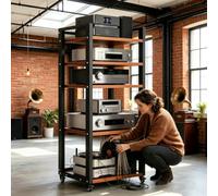 Armadio Audio A 5 Ripiani, HiFi Rack, Mobile Stereo, Mobile Per Giradischi