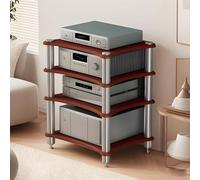 armadio audio hifi rack mobile Mensola audio HiFi Rack, supporto multimediale AV a 4 livelli, supporto multimediale audio, supporto multimediale, supporto TV, centro di intrattenimento(4-Tier)