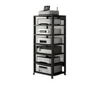 armadio audio hifi rack mobile Mobile HiFi con 7 ripiani in legno Supporto for sistem HiFi for giradischi in vinile Audio/Video/Giradischi/Stereo TV/Lettore DVD