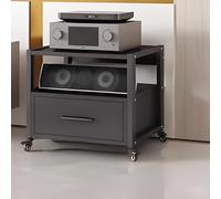 Armadio audio, Media Storage Cabinet, Mobile Record Player DVD CD Audio Rack Tower Holder,Audio Rack con ripiani regolabili,Supporto multimediale audio-video moderno,AV Cabinet Audio Rack, rack stereo