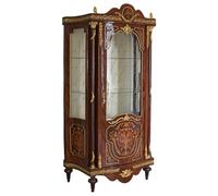 Armadio barocco in legno massello barocco vetrina in vetro intarsiato cat940 Palazzo Exclusiv