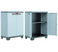 Keter mobile armadio resina basso grigio 1 ripiano arredamento esterno stilo