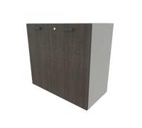 Armadio basso con ante Tower Evo - Colore: Alcene, Ante: Tranché Frassino Grigio, Top e fianchi: Senza Top