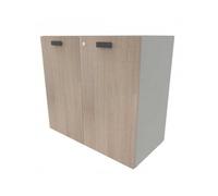 Armadio basso con ante Tower Evo - Colore: Alcene, Ante: Tranché Olmo Tafira, Top e fianchi: Senza Top