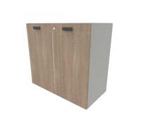 Armadio basso con ante Tower Evo - Colore: Alcene, Ante: Tranché Rovere Bruges, Top e fianchi: Senza Top