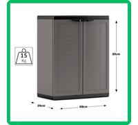 Armadio basso da per esterno in resina pvc plastica salvaspazio balcone terrazzo