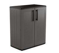 Armadio Basso Grigio 2 Porte 1 Mensola 68x37h84 Cm