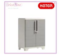 ARMADIO BASSO IN PLASTICA RESINA PER INTERNO ESTERNO LINEAR WOOD 68x39x90H KETER