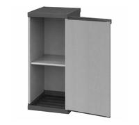 Armadio Basso Resina Grigio 2 Ripiani Interno Esterno Mobile Multiuso MONG3936F