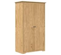Armadio BODO marrone miele 53,5 x 99 x 173 cm in legno con 2 ante, moderno spazio per camera da letto e corridoio, armadio compatto con ante sospese con asta appendiabiti e ripiani