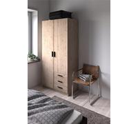 Armadio Camera Da Letto Moderno 2 3 Ante 3 Cassetti 98x50x200 Mobile Multiuso