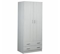 Armadio cameretta 2 ante e 2 cassetti in legno Eucalipto Armadi 182x77x52 italia