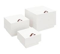 Armadio Cameretta Armadio Basso da Esterno Armadietto Salvaspazio Mobile Sala - Contenitori con Coperchi 3 pz Bianchi in Legno Massello di Pino per Sala Studio Soggiorno Cucina Camera Da Letto