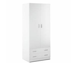 Armadio cameretta due ante e 2 cassetti in legno bianco Armadi 182x77x52 italia