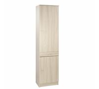 Armadio colonna Mobile scarpiera multiuso olmo 3 ripiani e 1 cassetto 46x34x183