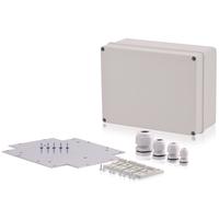 Armadio comando Set custodie industriali IP65 + piastra montaggio Pressacavi