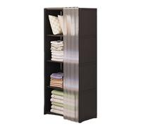 Armadio compatto per armadio: soluzione di archiviazione organizer per vestiti per stanza piccola | telaio in legno resistente, design multi-ripiano per un uso efficiente