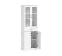 ARMADIO CUCINA HOMCOM IT83A-445V90WT - in truciolato bianco con 4 porte e 1 ripiano