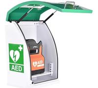 Armadio curvo for defibrillatore cardiaco AED da interno, in metallo, in vetro for PC, con allarme, for casa, scuole, club e gruppi