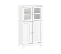 ARMADIO DA BAGNO KLEANKIN IT834-310 - in MDF Bianco con 2 porte e 3 ripiani 60x30x108.5 cm