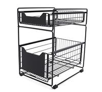 Armadio da cucina a 2 livelli, telescopico, cassetto da cucina, estraibile, per armadio, lavandino, scaffale per cassetti, per camera da letto, cucina