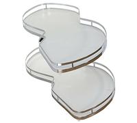 Armadio da cucina a 2 ripiani per 800 mm/900 mm, con chiusura ammortizzata estraibile, doppio ripiano organizzatore, apertura destra, angolo cieco estraibile