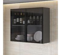 Armadio da cucina a parete in metallo 60 x 30 x 60 cm per cucina, balcone, bagno con porte moderne