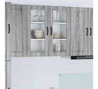 Armadio da cucina grigio Sonoma 80 x 31 x 80 cm in legno dal design moderno per una conservazione efficiente e un design elegante della stanza, montaggio a parete con spaziose