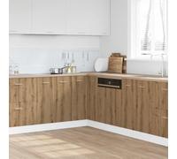 Armadio da cucina Lione Artisan Rovere Moderno Mobile da cucina in legno di quercia con quattro scomparti e ante a cerniera per una conservazione ottimale ed elegante organizzazione della stanza