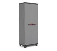 Armadio da Esterno 3 Ripiani 68x39x173H cm in Plastica Keter Stilo Alto Grigio