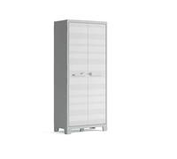 Armadio da esterno alto multispace Keter Maximo 80x44xH182 cm grigio-bianco Grigio - bianco