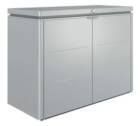 Armadio da esterno basso Biohort HighBoard 160x70x118 cm argento Argento metallico