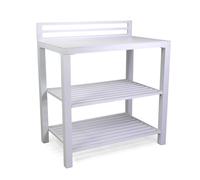 Armadio da esterno basso in alluminio bianco 90x56x100 cm Bianco