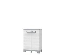 Armadio da esterno basso Sequoia in plastica 68x39x93,5 cm Grigio - Chiaro