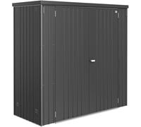 Armadio da esterno Biohort 191x83x183 cm grigio scuro Grigio scuro metallizzato