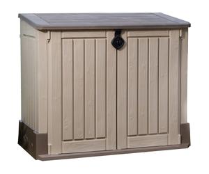Armadio da esterno porta attrezzi Keter Sio Midi 130x74x10 cm beige Marrone-beige
