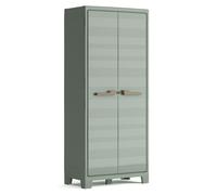 Armadio da Giardino 8 Ripiani 80x44x182 cm Keter Planet Outdoor Multispace Grigio e Verde