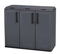 Art Plast Easy Armadio a Mezza Altezza in Polipropilene della Linea Eco, Pratico per sfruttare al Massimo Lo Spazio, L 1020 x P370 x H 840 mm, Grigio, Grande